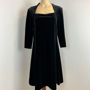 Liz Claiborne 90s Black Velvet Dress